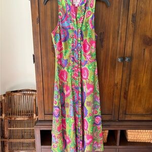 JB by Julie Brown Colorful Paisley Maxi Dress